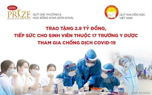 TRAO TẶNG 2.9 TỶ ĐỒNG TIẾP SỨC CHO SINH VIÊN CÁC TRƯỜNG Y DƯỢC THAM GIA CHỐNG DỊCH COVID-19